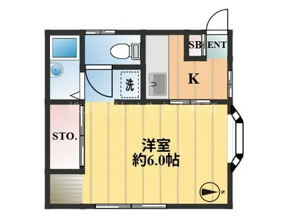 ハナステーツ(1K/2階)の間取り写真