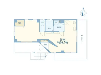 タナハウス(ワンルーム/3階)の間取り写真