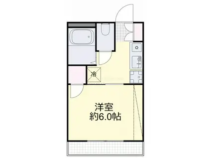 富田ハイツ(1K/3階)の間取り写真