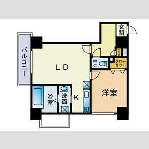 LEVANTE元町(1LDK/5階)の間取り写真