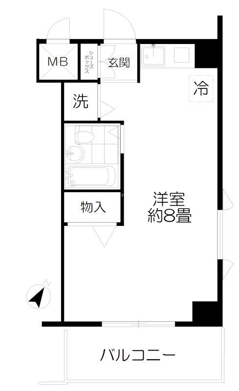 ブルーメゾン吉祥寺(ワンルーム/3階)の間取り写真