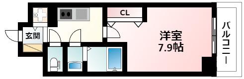 LUXE新大阪サウス(1K/5階)の間取り写真