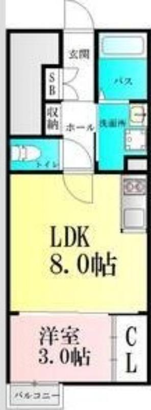 プログレス(1LDK/1階)の間取り写真