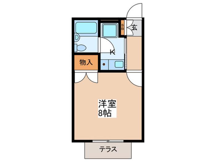 LUNAR・APARTMENTS(1K/1階)の間取り写真