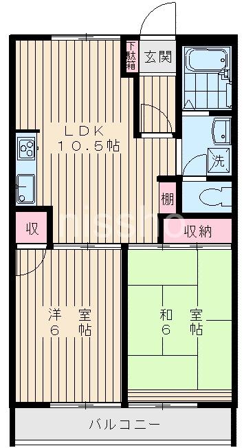 コーポ鷺宮II(2LDK/1階)の間取り写真