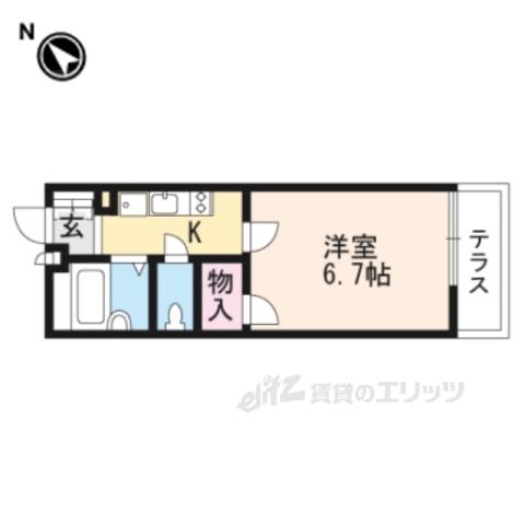 レオパレスシルフィード(ワンルーム/2階)の間取り写真
