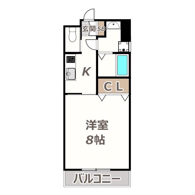 グローパレス湯里(1K/1階)の間取り写真