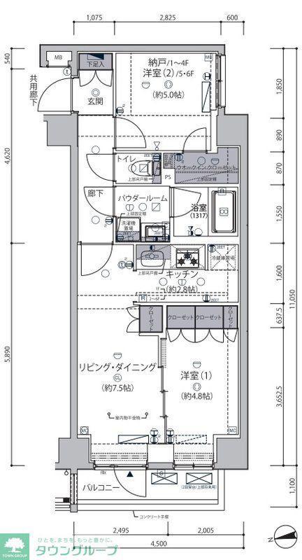 セジョリ東向島(2LDK/2階)の間取り写真