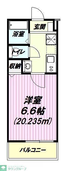 ベラビスタ春日部(1K/1階)の間取り写真