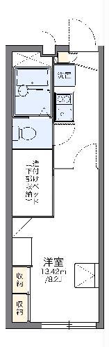 レオパレスドミール上川内(1K/2階)の間取り写真