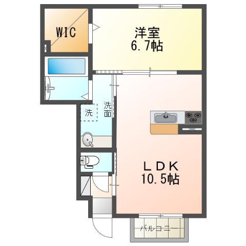 リーブラ レオ(1LDK/1階)の間取り写真
