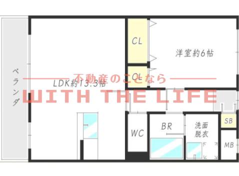 ドゥブラン上津(1LDK/2階)の間取り写真