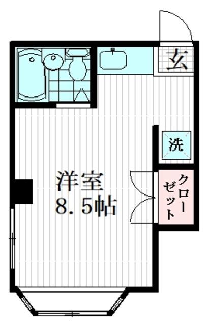 プロスペール巣鴨(ワンルーム/2階)の間取り写真