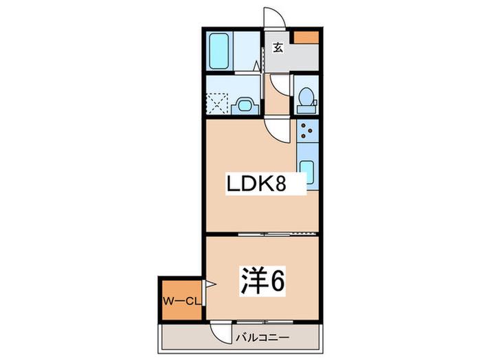 エル・フォレストNO2(1LDK/2階)の間取り写真