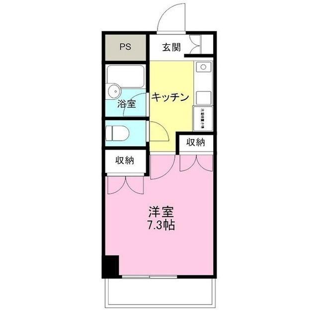 第2渡辺ビル(1K/2階)の間取り写真
