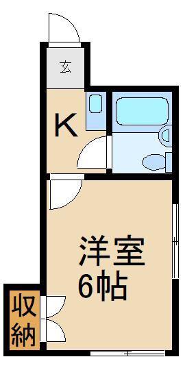 MAYUMIハイツ枚方15番館尊延寺(1K/3階)の間取り写真