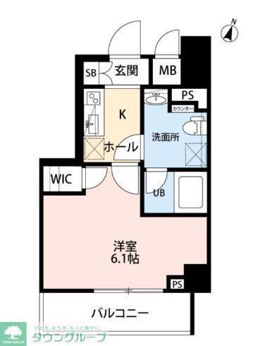 SQUARE CITY YOKOHAMA NEGISHI II(1K/3階)の間取り写真