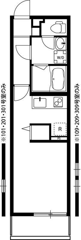 リブリ・TSURUGAMINE(ワンルーム/3階)の間取り写真