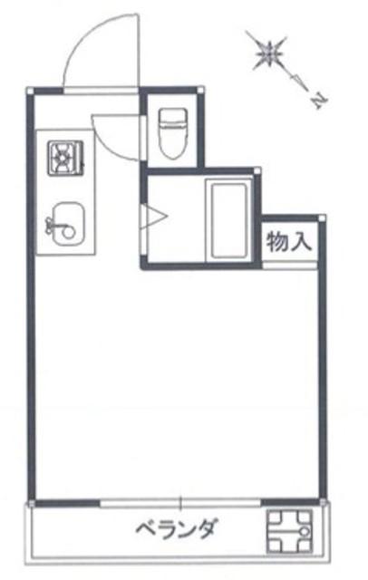 藤香マンション(ワンルーム/2階)の間取り写真