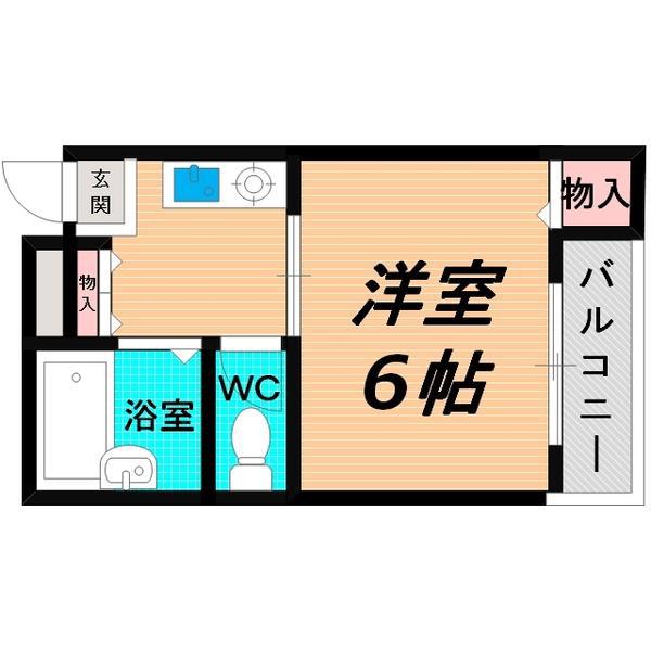 ウィンライフ関目(1K/3階)の間取り写真