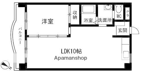 東亜レジデンス(1LDK/4階)の間取り写真