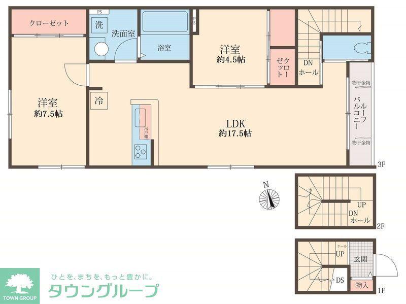RICORDO 和泉(2LDK/3階)の間取り写真