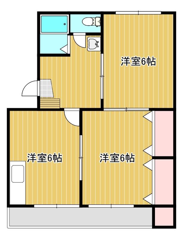 コーポラス太子堂I(2DK/2階)の間取り写真