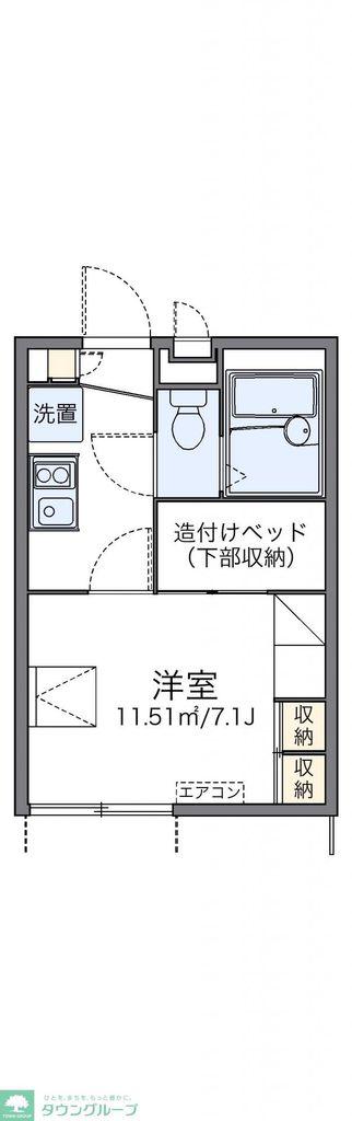 レオパレスグレース(1K/1階)の間取り写真