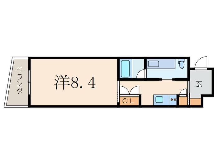 レジディア恵比寿II(1K/5階)の間取り写真