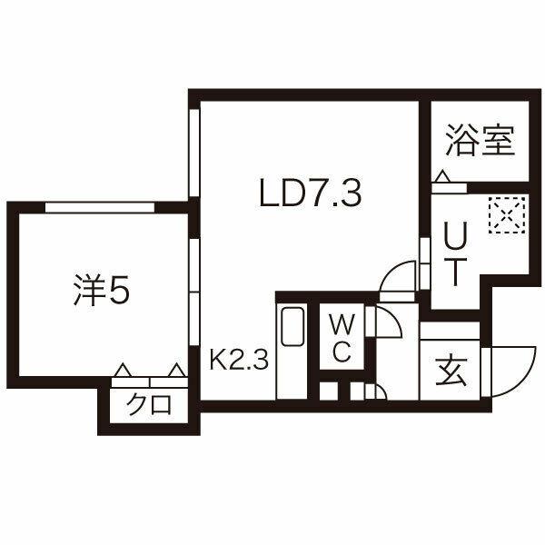 アンフォーレ パープル(1LDK/3階)の間取り写真