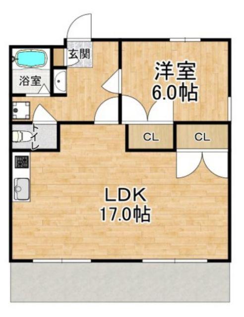 ヴィ フォレストI(1LDK/1階)の間取り写真