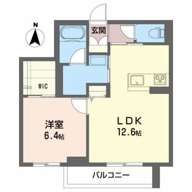 プレミアム虎丸(1LDK/3階)の間取り写真
