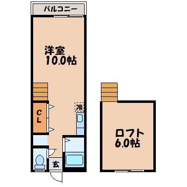 メゾンエスポワール滑石(ワンルーム/1階)の間取り写真
