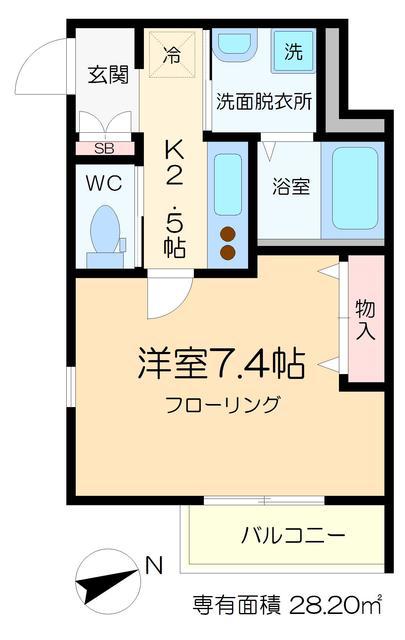 ラ・クエルチア(1K/3階)の間取り写真