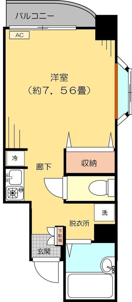 メゾン東尾久(ワンルーム/8階)の間取り写真