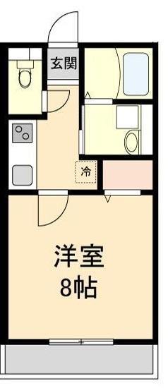 ジラソーレ 古高町(1K/1階)の間取り写真