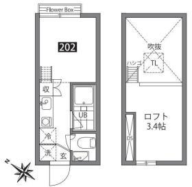 スタイル笹塚(ワンルーム/2階)の間取り写真