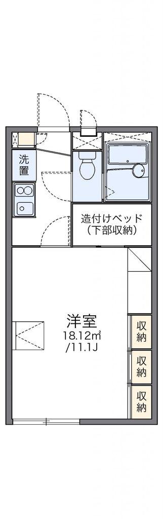 レオパレススカイハイツ(1K/1階)の間取り写真