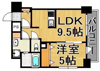 CLASSIER STYLE 平尾駅前(1LDK/9階)の間取り写真