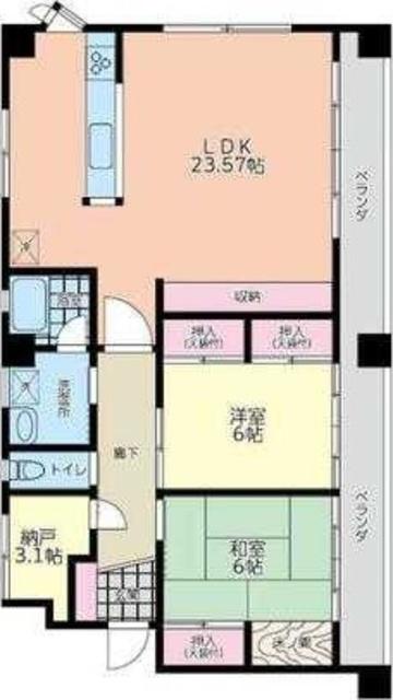 MAX橘ビル(2SLDK/3階)の間取り写真