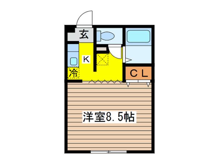 エクセレントK(1K/1階)の間取り写真