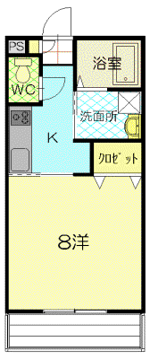 SONSALLEN(1K/1階)の間取り写真