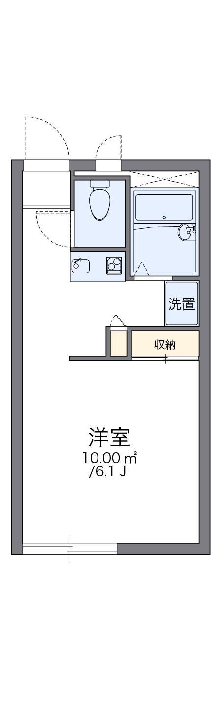 レオパレス2000(1K/1階)の間取り写真