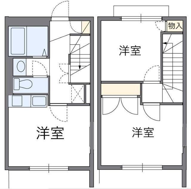 レオパレス白樺I(2LDK/1階)の間取り写真