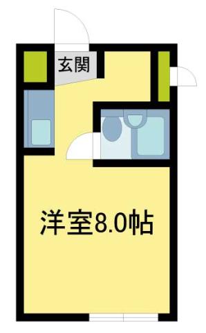 グレースメモリー甲子園(ワンルーム/3階)の間取り写真