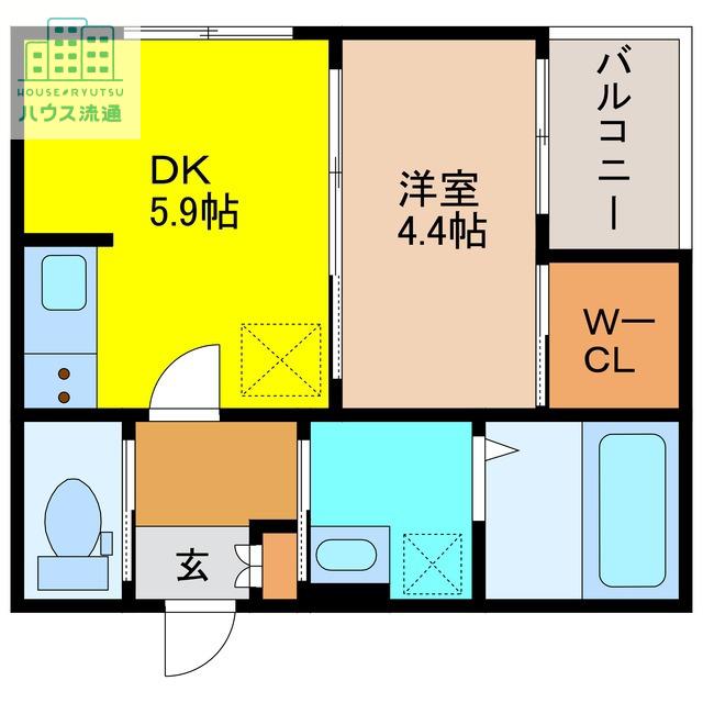 BRAVE BASE 爽(1DK/2階)の間取り写真