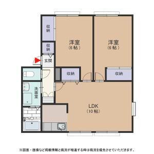 ハニーネストA(2LDK/1階)の間取り写真