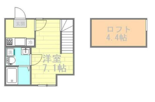 トレスコーマサード(1K/1階)の間取り写真
