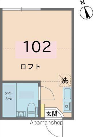 ティアラ横浜鶴見(ワンルーム/1階)の間取り写真