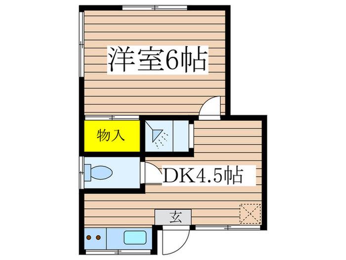 安藤荘(1DK/1階)の間取り写真
